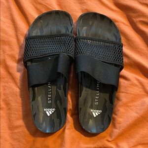 Adidas x Stella McCartney Sport Slides Black Designer Athleisure Sandals 9